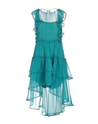 Shop Alberta Ferretti Knee-length Dress In Emerald Green