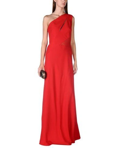 Shop Alberta Ferretti Long Dresses In Red