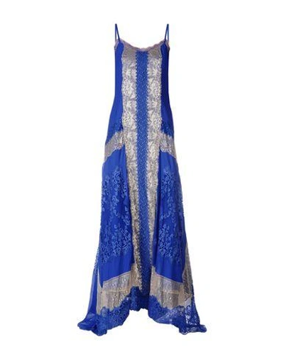 Shop Alberta Ferretti Long Dress In Blue