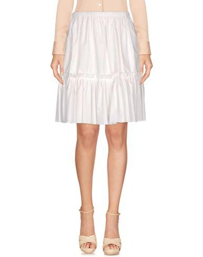 Shop Philosophy Di Lorenzo Serafini Knee Length Skirt In White