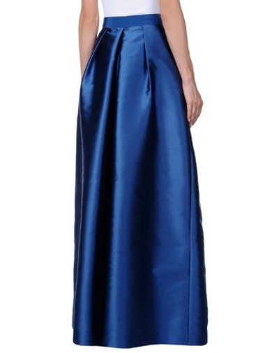 Shop Alberta Ferretti Long Skirts In Blue