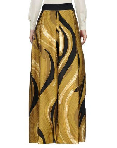 Shop Alberta Ferretti Long Skirts In Ocher