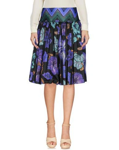 Shop Alberta Ferretti Knee Length Skirt In Purple