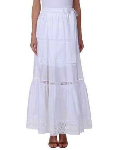 Shop Alberta Ferretti Maxi Skirts In White