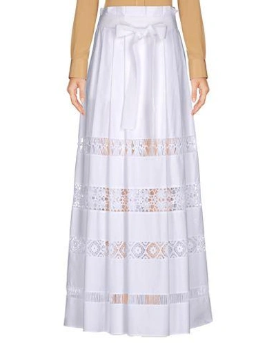 Shop Alberta Ferretti Maxi Skirts In White