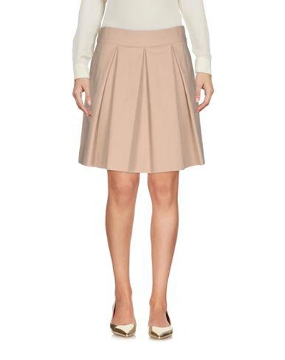 Shop Boutique Moschino Mini Skirt In Beige