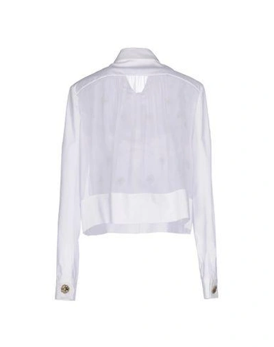 Shop Alberta Ferretti Solid Color Shirts & Blouses In White