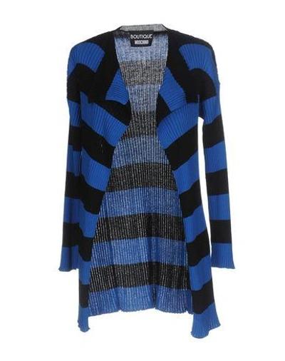 Shop Boutique Moschino Cardigan In Bright Blue