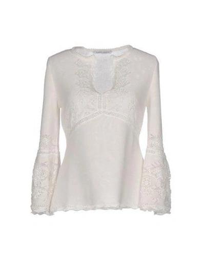 Shop Alberta Ferretti Sweater In White