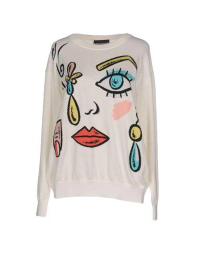 Shop Boutique Moschino Sweater In White