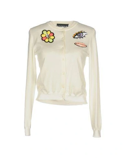 Shop Boutique Moschino Cardigans In White