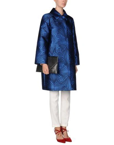 Shop Alberta Ferretti Coats In Blue