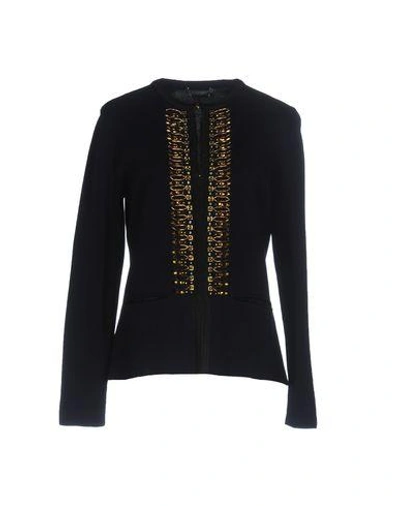 Shop Alberta Ferretti Blazer In Dark Blue