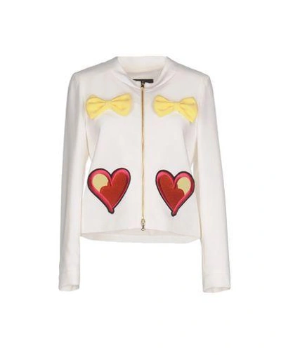 Shop Boutique Moschino Suit Jackets In White