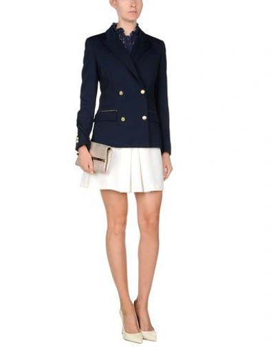 Shop Alberta Ferretti Blazer In Dark Blue