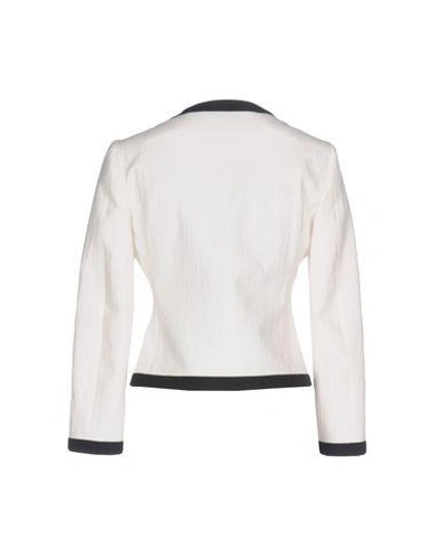Shop Boutique Moschino Blazer In White
