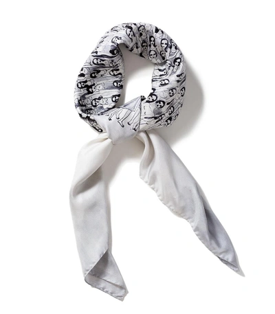 Shop Olviia Wendel The Performance Lg Scarf In Black And White