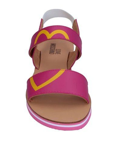 Shop Love Moschino Sandals In Garnet