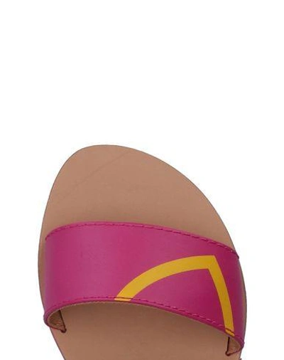 Shop Love Moschino Sandals In Garnet