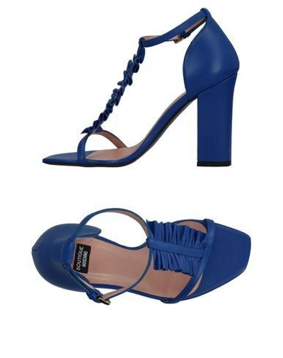 Shop Boutique Moschino Woman Sandals Blue Size 8 Soft Leather