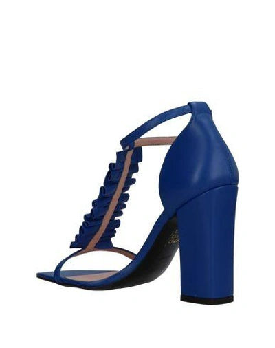 Shop Boutique Moschino Woman Sandals Blue Size 8 Soft Leather