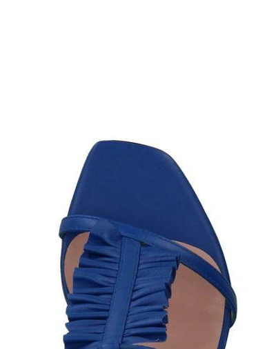 Shop Boutique Moschino Woman Sandals Blue Size 8 Soft Leather