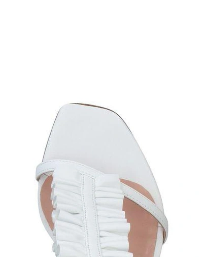 Shop Boutique Moschino Woman Sandals White Size 7 Soft Leather