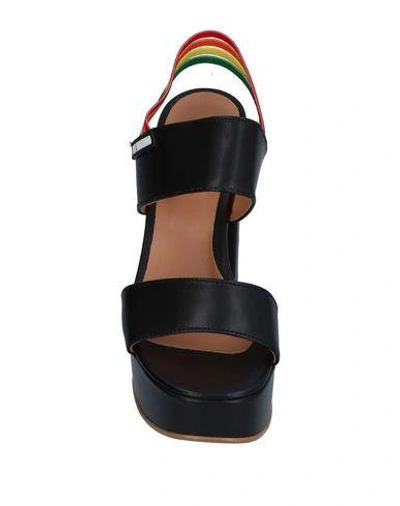 Shop Love Moschino Sandals In Black