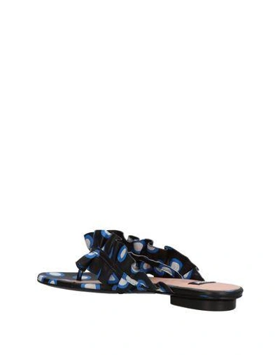 Shop Boutique Moschino Flip Flops In Black