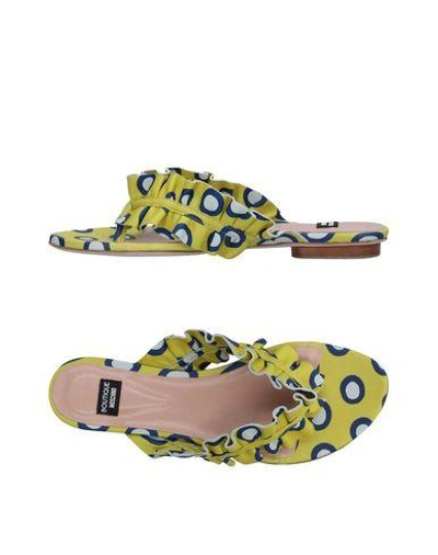 Shop Boutique Moschino Flip Flops In Yellow