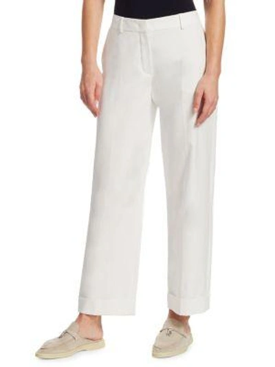 Shop Loro Piana Adam Twill Cuffed Pants In White