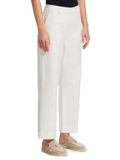 Shop Loro Piana Adam Twill Cuffed Pants In White