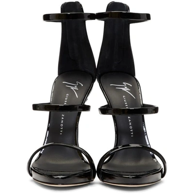 Shop Giuseppe Zanotti Black Coline Three-strap Sandals