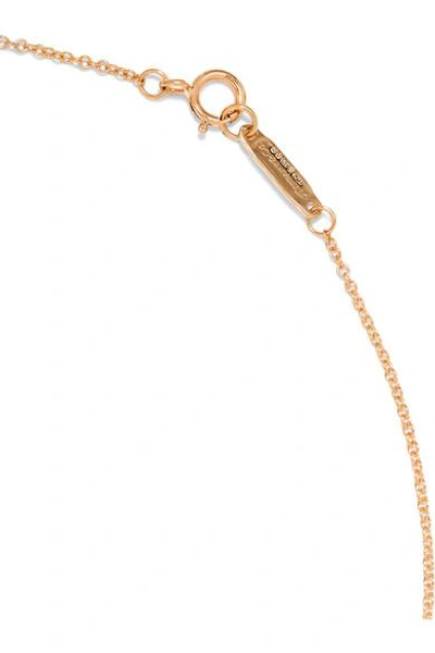 Shop Tiffany & Co T Smile 16" 18-karat Rose Gold Diamond Necklace
