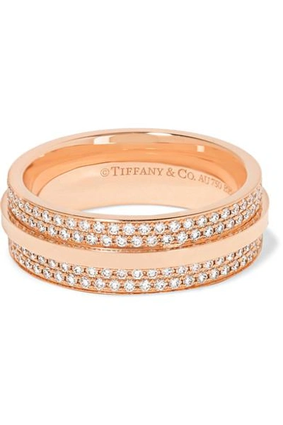 Shop Tiffany & Co 18-karat Rose Gold Diamond Ring