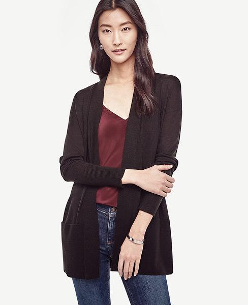 ann taylor black cardigan