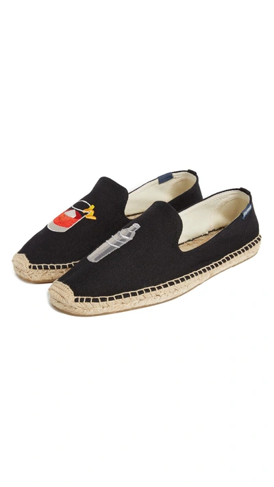 Shop Soludos X Lucy Mail Negroni & Shaker Espadrilles In Black