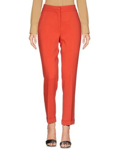 Shop Etro Casual Pants In Red