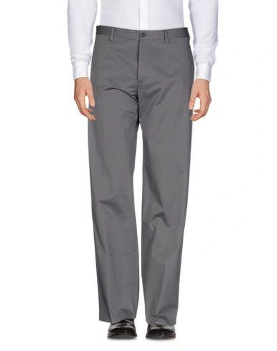 Shop Dolce & Gabbana Man Pants Grey Size 38 Cotton, Elastane