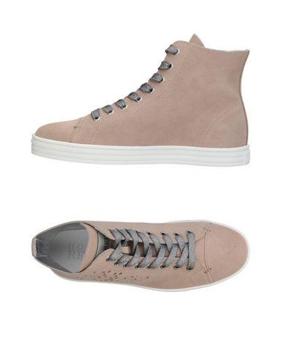Shop Hogan Rebel Sneakers In Dove Grey
