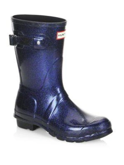 Shop Hunter Original Starcloud Short Rain Boots In Black Multi
