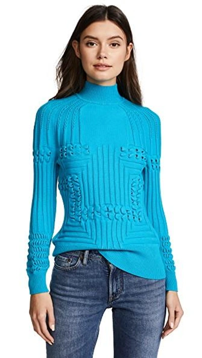 Shop Mary Katrantzou Hardy Sweater In Turquoise