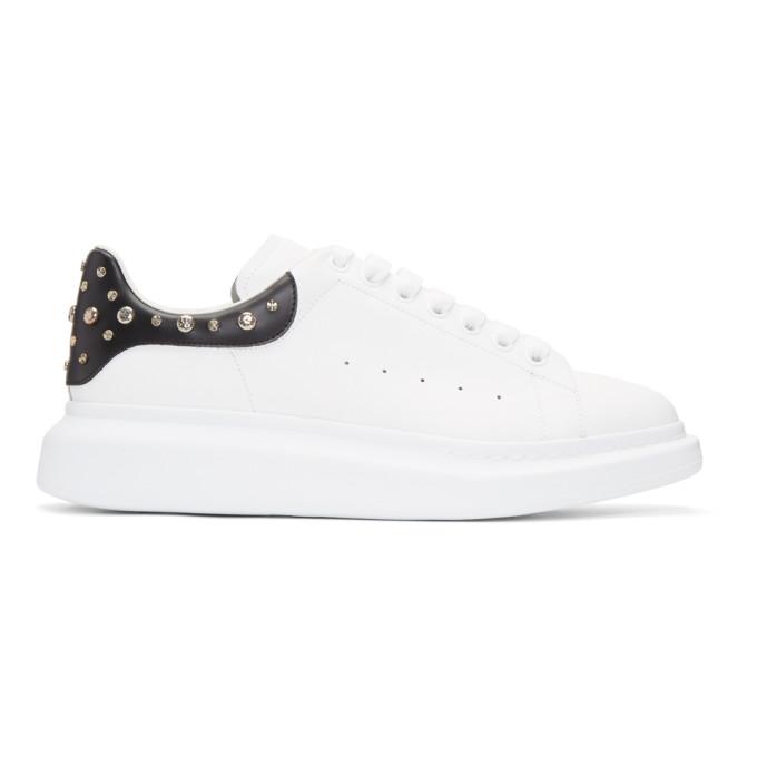 alexander mcqueen white studded oversized sneakers