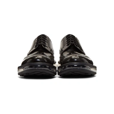 Shop Prada Black Rubber Sole Brogues In 207 Asfalto