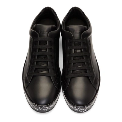 Shop Fendi Black  Vocabulary Sneakers In Na7 F0qa1