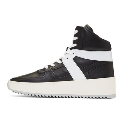 Shop Fear Of God Black & White Basketball Sneakers