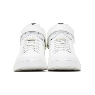 Shop Saint Laurent White Joe Scratch High-top Sneakers In 9030 White