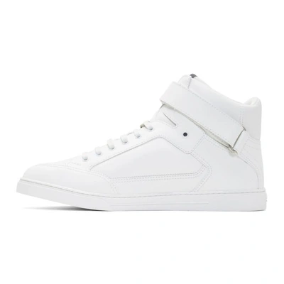 Shop Saint Laurent White Joe Scratch High-top Sneakers In 9030 White