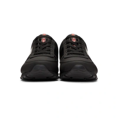 Shop Prada Black Match Rays Sneakers In 002 Nero