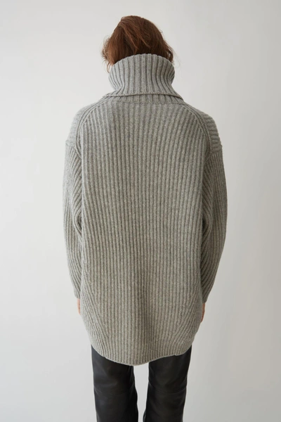 Shop Acne Studios Disa L-wool Pale Grey Melange